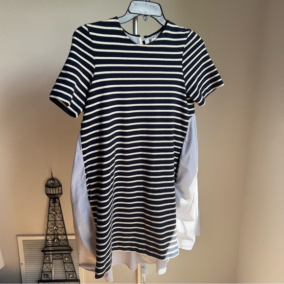 Sea New York 100% Cotton A-line Striped Mini Dress with Pocket Sz XS - Picture 1 of 6